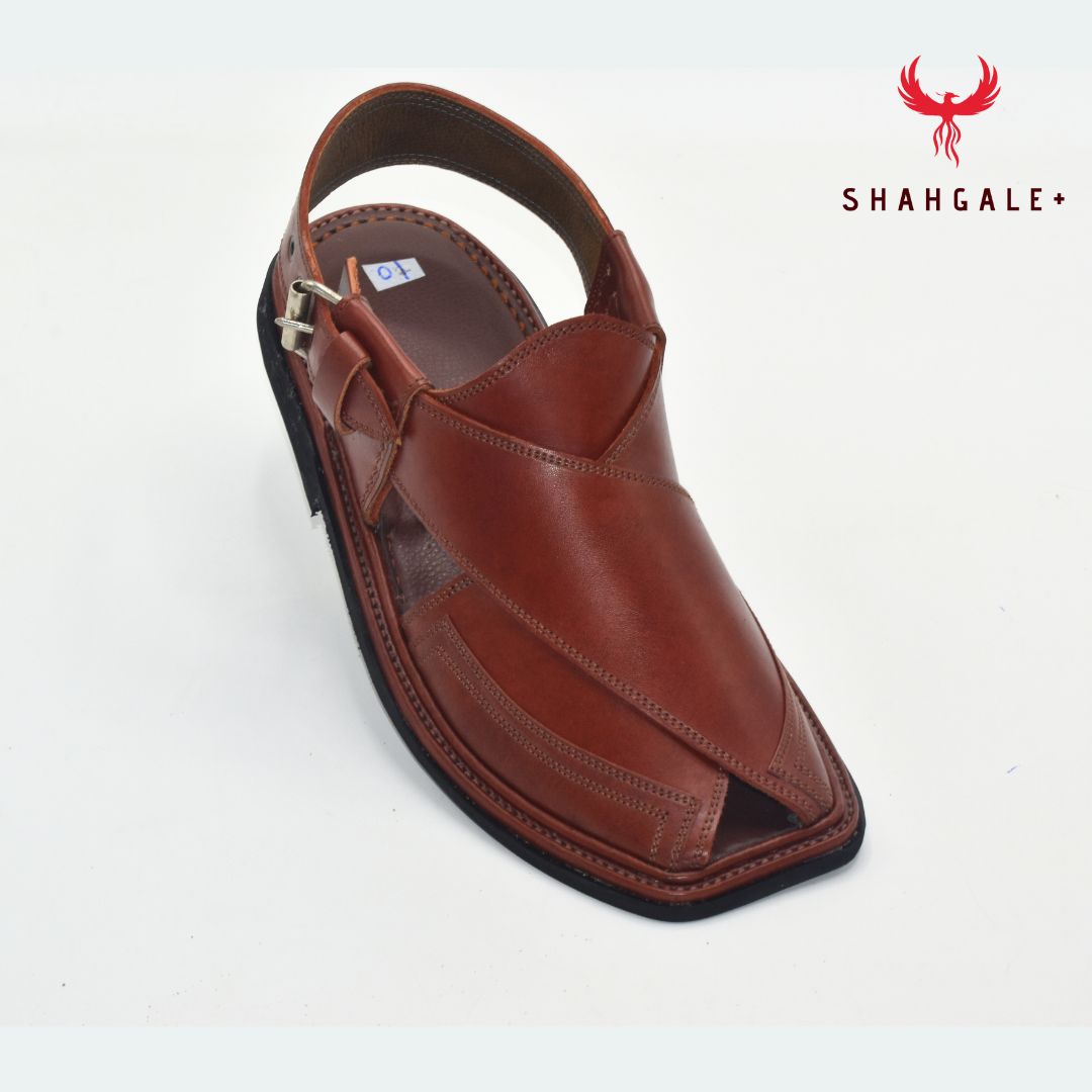 Takidar Peshawari Chappal (Brown)