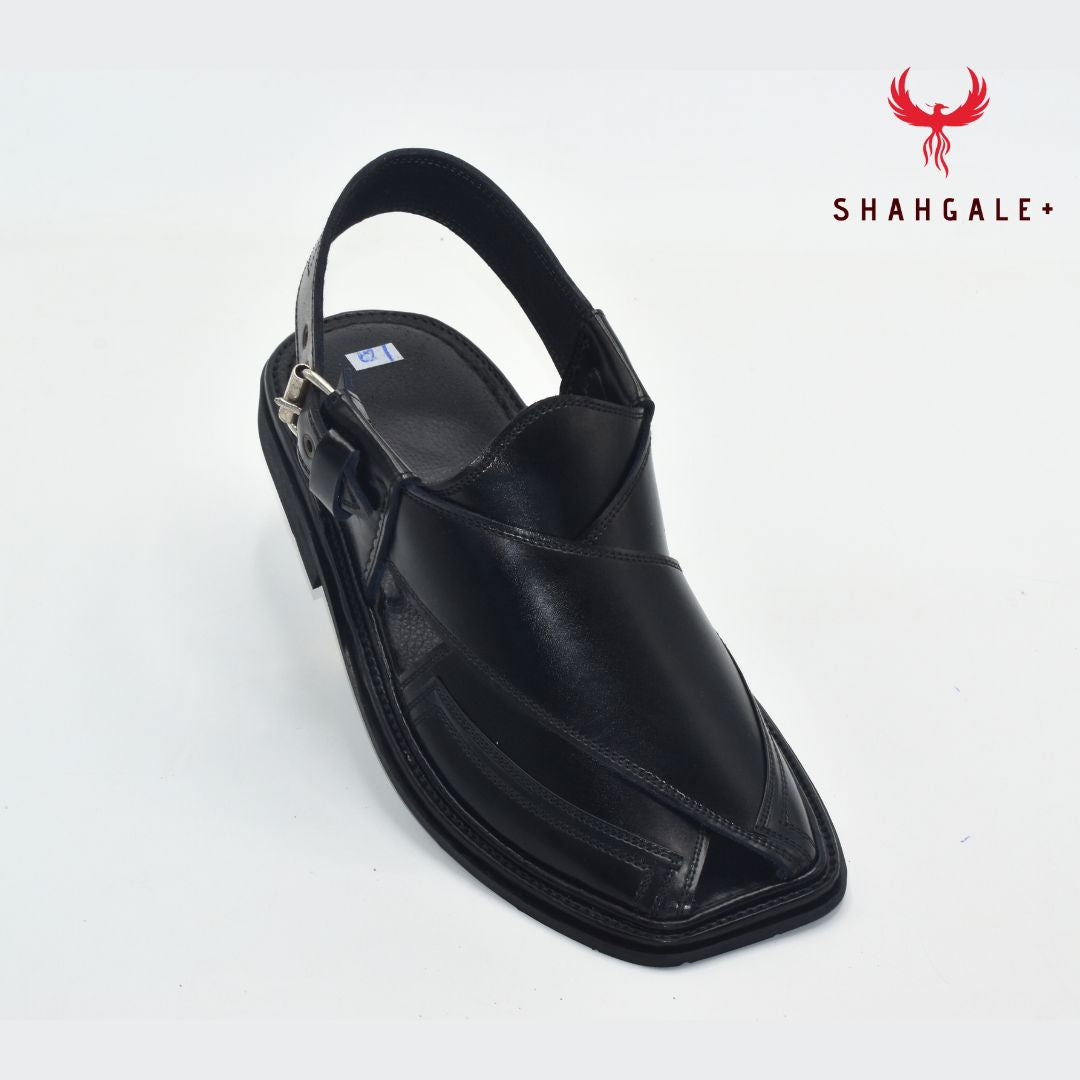 Takidar Peshawari Chappal(Black)