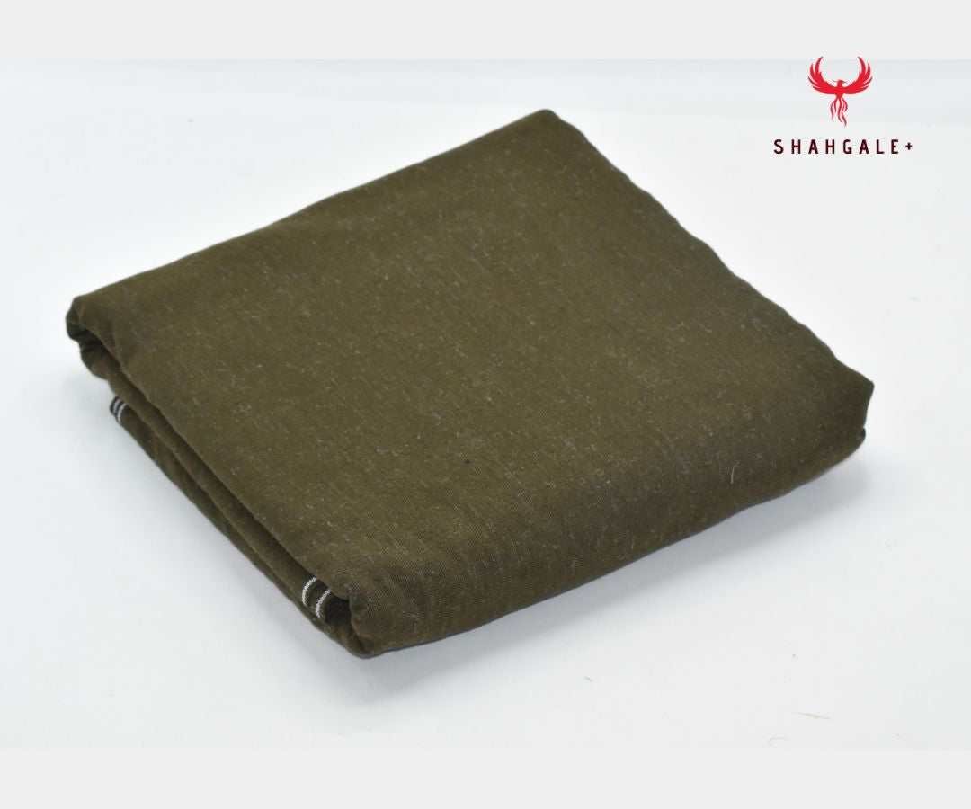 Pure Pashmina Charsadda Khamta Kaddar Khadi Suits (Mehindi)